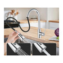 Chrome 360 Swivel Round Kitchen Sink Mixer Tap Pull Out