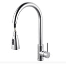 Chrome 360 Swivel Round Kitchen Sink Mixer Tap Pull Out