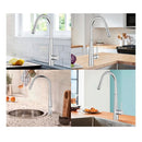 Chrome Kitchen Sink Mixer Tap Round Pull Out Tap Laundry Sink Faucets