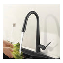 Black Kitchen Sink Mixer Tap Round Pull Out Tap Laundry Sink Faucets