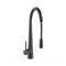 Black Kitchen Sink Mixer Tap Round Pull Out Tap Laundry Sink Faucets