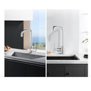 Kitchen Mixer Tap Swivel Goonseneck Spout Round Laundry Faucets Chrome