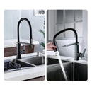 Swivel Flexible Black Kitchen Mixer Tap Gooseneck Pull Down Faucet