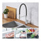 Swivel Flexible Spout Kitchen Mixer Tap Gooseneck Pull Down Spray