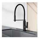 Swivel Flexible Black Kitchen Mixer Tap Gooseneck Pull Down Faucet