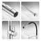 Gooseneck Kitchen Sink Mixer Tap Pull Down Flexible Spout Brass