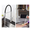 Gooseneck Kitchen Sink Mixer Tap Pull Down Flexible Spout Brass