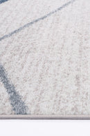 Azure Echo Blue Lattice Contemporary Rug