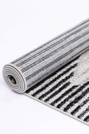 Zephyr Drift Charcoal Diamond Contemporary Rug