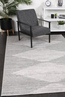 Wisteria Drift Grey Diamond Contemporary Rug