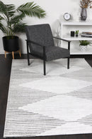 Winter Drift Silver Diamond Contemporary Rug