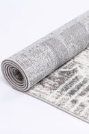 Velvet Drift Silver Geometric Rug