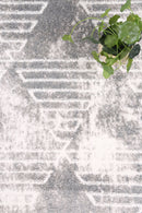 Velvet Drift Silver Geometric Rug