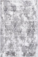 Velvet Drift Silver Geometric Rug