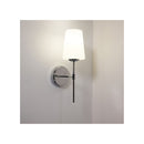 Chrome Opal Glass Wall Light