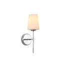 Chrome Opal Glass Wall Light