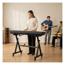 Keyboard Stand Adjustable With Fits 49 54 61 88 Keys Pianos Black