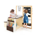 Kids Art Table And Bench Set With Double Sided Adjustable Easel