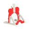 Kids Basketball Hoop Stand Adjustable 5 In 1 Sports Center Toys Set Red