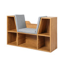 Kids Bookcase Toys Box Shelf Brown