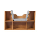 Kids Bookcase Toys Box Shelf Brown