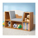 Kids Bookcase Toys Box Shelf Brown