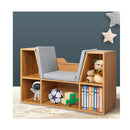 Kids Bookcase Toys Box Shelf Brown