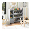 Kids Bookshelf Toy Storage Organizer With 8 Storage Boxes