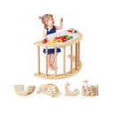 Kids Climbing Arch Playset Indoor Wooden Climbing Toy Rocker Chair