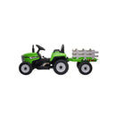 Kids Electric Ride On Tractor Trailer Car Green Grey