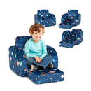 3 In 1 Kids Flip Out Sofa Chair For Reading And Playing