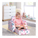 3 In 1 Kids Flip Out Sofa Chair For Reading And Playing