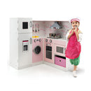 Kids Kitchen Pretend Play Set With Cookware And Apron