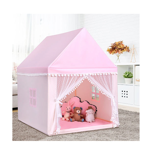 Multipurpose Kids Playhouse Castle With Solid Wood Frame