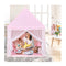 Multipurpose Kids Playhouse Castle With Solid Wood Frame