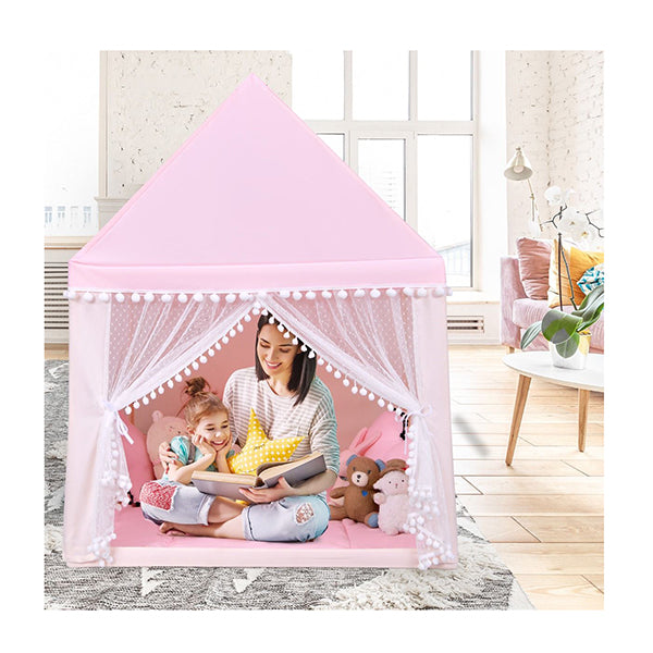 Multipurpose Kids Playhouse Castle With Solid Wood Frame
