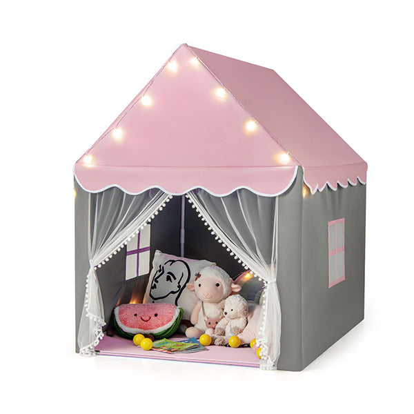 Kids Playhouse Tent With Washable Mat For Boys And Girls