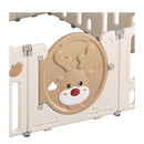Kids Playpen Baby Safety Gate Brown