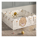 Kids Playpen Baby Safety Gate Brown