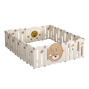 Kids Playpen Baby Safety Gate Brown And Cream