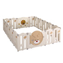 Kids Playpen Baby Safety Gate Brown And Cream