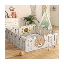Kids Playpen Baby Safety Gate Brown And Cream