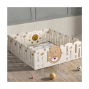 Kids Playpen Baby Safety Gate Brown And Cream