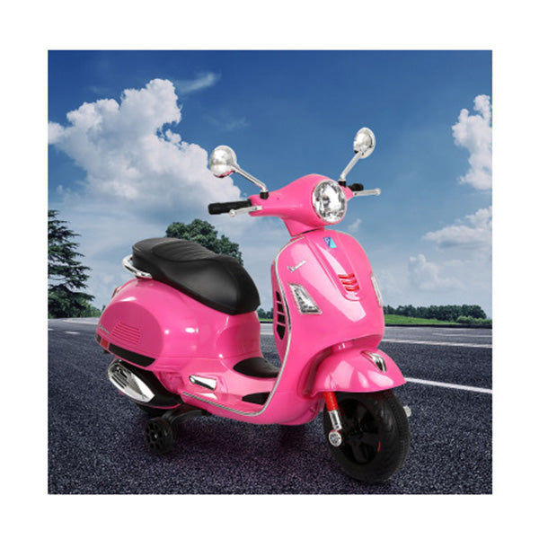Kids Ride On Car Motorcycle Motorbike Vespa Licensed Scooter Electric Toys Pink