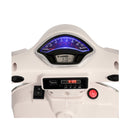 Kids Ride On Car Motorcycle Motorbike Vespa Licensed Scooter Electric Toys White
