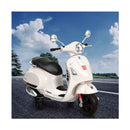 Kids Ride On Car Motorcycle Motorbike Vespa Licensed Scooter Electric Toys White