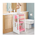 Kids Step Learning Stool With Double Safety Rails For Baby