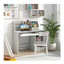 Kids Study Desk With Storage Shelves And Keyboard Tray White
