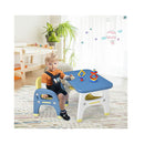 Kids Table And Chair Set With Cute Dinosaur Modeling And Storage Rack