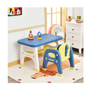 Kids Table And Chair Set With Cute Dinosaur Modeling And Storage Rack